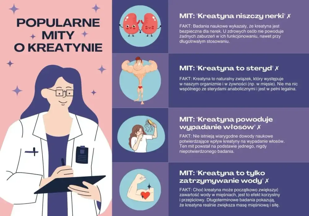 Kreatyna a kreatynina - sport, nerki i badania krwi. Różnice.