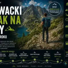 Słowacki szlak na Rysy: wędrówka przez malowniczą Dolinę Mięguszowiecką, z widokiem na jezioro i chatę. Umiarkowana trudność, piękno i przygoda.